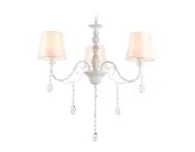 Подвесная люстра с абажуром и хрусталем Ambrella light TR4601/3 WH