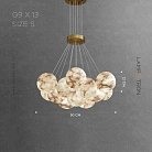 Люстра LILLIS BALL MARBLE 13 плафонов. Размер S Lampatron lillis-ball-marble-13-s 9059-25795
