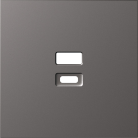 Накладка для розеток USB, матовый титан, Donel DS28645 S08