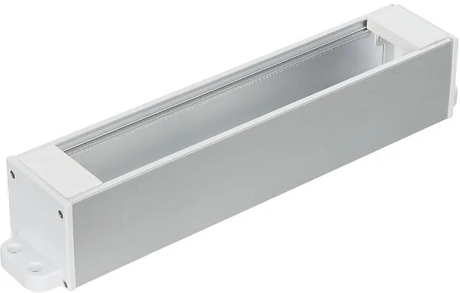 Настольный розеточный блок Squaredesign 10 мод. (5 мод. 45х45), алюминий, белые пластиковые заглушки с крепежом Donel DDSB10WPF DDSB