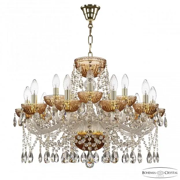 Люстра Bohemia Ivele Crystal  5413/10+5/240 G Amber/M-1G