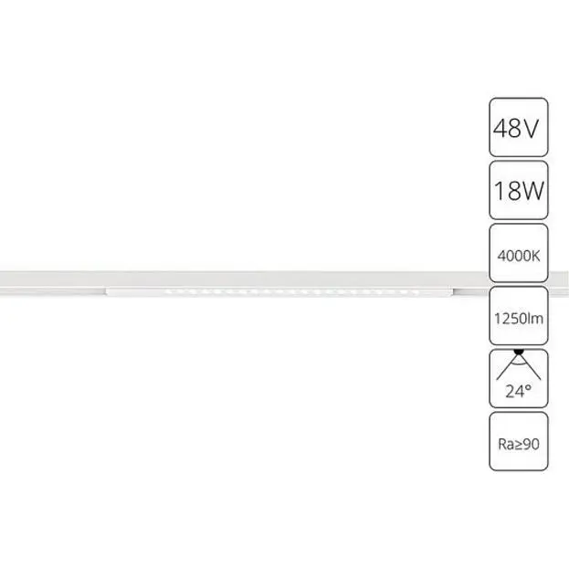 Трековый светильник магнитный 48V Arte Lamp A7267PL-1WH Optima Трековый светильник магнитный 48V Arte Lamp A7267PL-1WH Optima