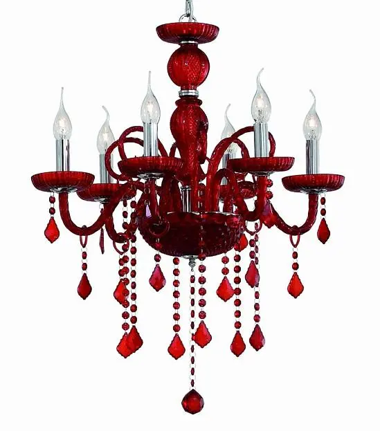Подвесная люстра Ideal Lux 027418 GIUDECCA SP6 ROSSO Подвесная люстра Ideal Lux 027418 GIUDECCA SP6 ROSSO