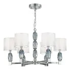 Люстра подвесная Хром, Голубой/Белый E14 6*40W ST-Luce SL1759.103.06 LINGOTTI