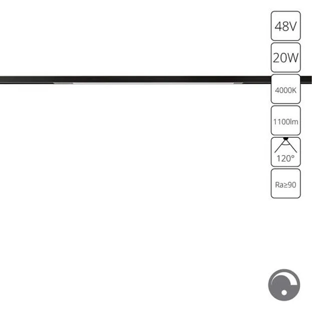 Трековый светильник Arte Lamp A7474PL-1BK OPTIMA
