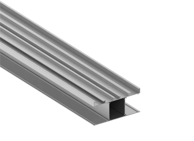 Накладной двусторонний алюминиевый профиль, 42,3х90х2000. Цвет: Анодированное серебро Donel DN18520Alu DN8ALE