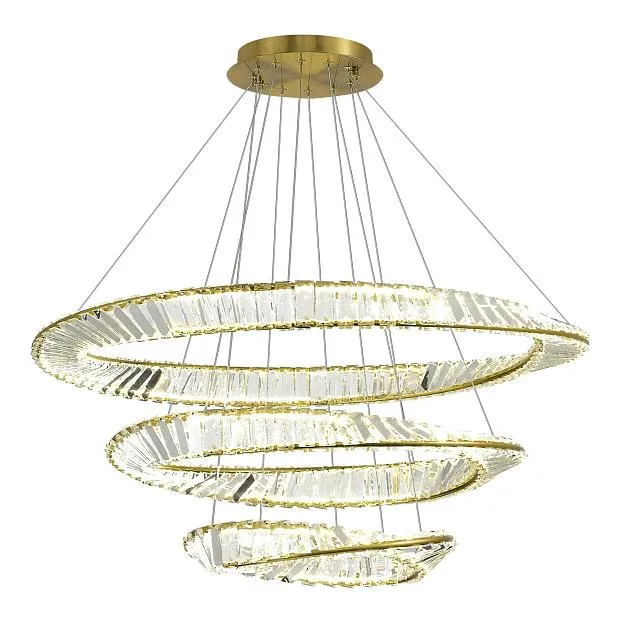 Светильник подвесной Латунь/Прозрачный LED 1*97W 4000K ST-Luce SL6204.301.03 RITORTO