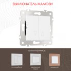 Выключатель жалюзи, 10A 250V Arte Milano 203.38-2.white am