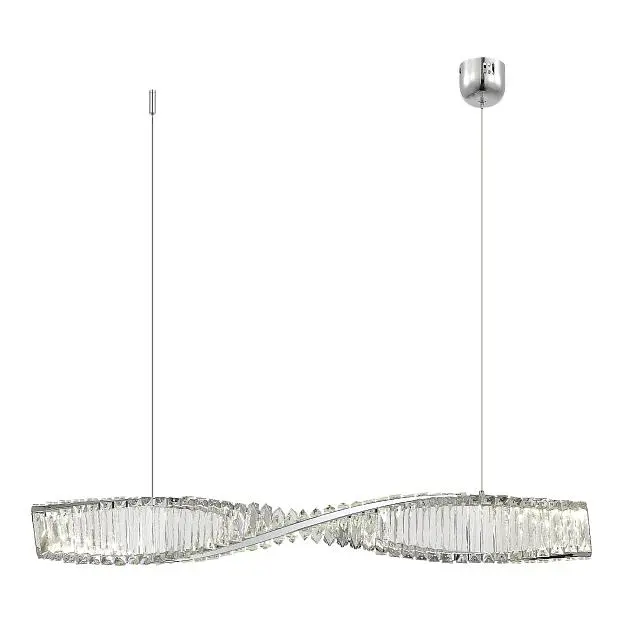 Светильник подвесной Хром/Прозрачный LED 1*21W 3000K ST-Luce SL6205.113.01 ELICA Светильник подвесной Хром/Прозрачный LED 1*21W 3000K ST-Luce SL6205.113.01 ELICA