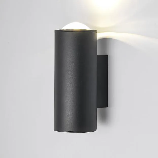 Уличный настенный светильник Elektrostandard 35138/U черный Column a063022