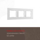 Рамка из закаленного стекла на 3 поста Arte Milano 503.02-3.silver am