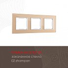 Рамка из закаленного стекла на 3 поста Arte Milano 503.02-3.shampan am