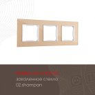 Рамка из закаленного стекла на 3 поста Arte Milano 503.02-3.shampan am
