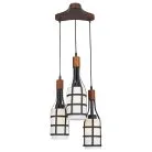 светильник подвесной, E27, 3x60W Velante 589-706-03 Деревянный стиль