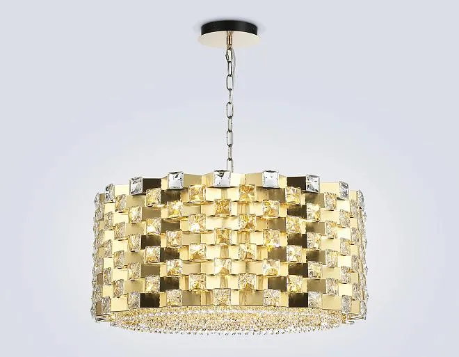 Подвесная люстра Ambrella light LH41009/18 BS/CL латунь/прозрачный E14*18 max 40W D700*320