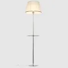 Торшер хром со столиком и белым абажуром Citilux CL402970T Линц