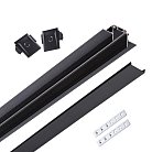 Шинопровод 1 м Novotech 135197 SMAL Track Black встраиваемый ГКЛ