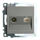 Розетка TV + компьютерная RJ-45 STEKKER 49417 GLS00-7106-06