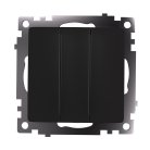 Выключатель 3-клавишный (механизм), STEKKER GLS10-7108-05, 250V, 10А, черный Feron 49172 Катрин