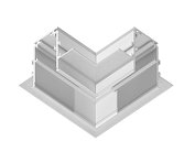 Коннектор угловой для встраиваемого шинопровода под ГКЛ 95мм Ambrella light GL3352-9.5 TRACK SYSTEM