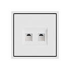 Розетка компьютерная двойная LeDron Dual CAT 6 (DATA) White