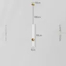 Подвесной светильник WAND VRT Модель B. Цвет латунь. Размер L Lampatron 8625-24078