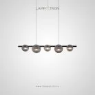 Реечный, рядный светильник RUTGER LONG 5 плафонов. Цвет Черный. Трехцветный свет Lampatron rutger-long-5-black-tricol 8396-23008