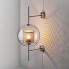 Бра CATCH WALL Склад. Плафон шар. Размер 25 × 72 см. Цвет латунь. Lampatron catch-w-ball-brass-25x72 1127-25761