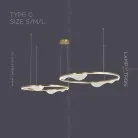 Кольцевые люстры и светильники HANNA B Тип C. Размер S (Два кольца) Lampatron 4417-14577