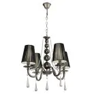 Хрустальная подвесная люстра Lumina Deco LDP 1200-4 BK FABIONE