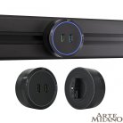 Трековая розетка, 2.1A 250V Arte Milano 380066TS LED/USBx2 Black Am