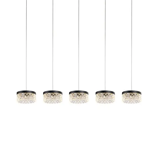 Подвесной светильник Delight Collection MD21020075-5B matt black Diamond cut Подвесной светильник Delight Collection MD21020075-5B matt black Diamond cut