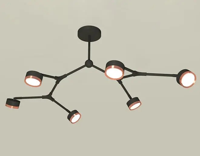 Люстра на штанге Ambrella light XB9056153/6 SBK/PPG Люстра на штанге Ambrella light XB9056153/6 SBK/PPG