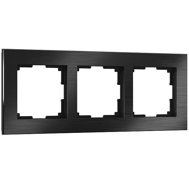Рамка на 3 поста Werkel W0031708 (черный алюминий) a050952 Aluminium Рамка на 3 поста Werkel W0031708 (черный алюминий) a050952 Aluminium