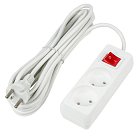 Розеточные блоки, удлинители Uniel S-CU2-5B WHITE Ultra