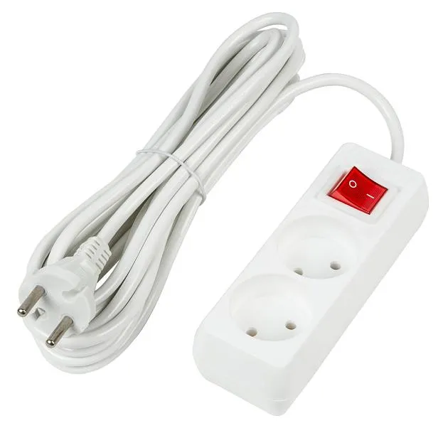 Розеточные блоки, удлинители Uniel S-CU2-5B WHITE Ultra