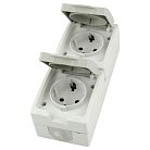 Розетка 2-местная с крышкой с/з STEKKER 49737 PST16-22-54V