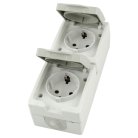 Розетка 2-местная с крышкой с/з STEKKER 49737 PST16-22-54V