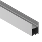 Накладной/подвесной алюминиевый профиль, 50х73,5х6000. Цвет: Анодированное серебро Donel DN18516H6Alu DN8ALE