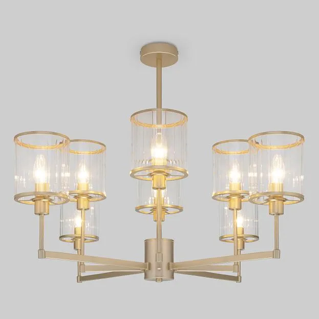 Люстра на штанге Eurosvet 60144/8 золото Inari a061943