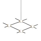 Люстра Illuminati Molecular 4 black/gold