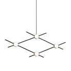 Люстра Illuminati Molecular 4 black/gold