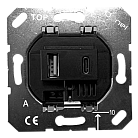 USB зарядное устройство, 3.1A тип A:max 18W,тип С:max 32W, черный, Donel DUSB3100ANCF Европа