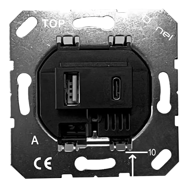 USB зарядное устройство, 3.1A тип A:max 18W,тип С:max 32W, черный, Donel DUSB3100ANCF Европа USB зарядное устройство, 3.1A тип A:max 18W,тип С:max 32W, черный, Donel DUSB3100ANCF Европа