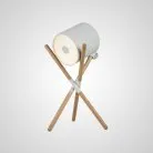 Настольная лампа CATAPULT T Белый плафон. Светлое дерево. Lampatron catapult-t-white-light 1243-5153
