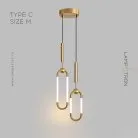 Готовая комбинация светильников FINNUR DUO Тип C. Размер M. Цвет Латунь. Теплый свет Lampatron 7771-21880