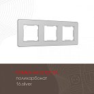 Рамка из поликарбоната на 3 поста Arte Milano 502.16-3.silver am