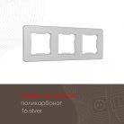 Рамка из поликарбоната на 3 поста Arte Milano 502.16-3.silver am