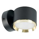 Светильник настенный Barrel DUET 12W, 230V,GX53, черный + золото IP20 Feron 52019 HL4598