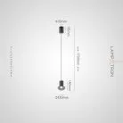 Подвесной светильник TIBERT 1 плафон. Цвет жемчужно-черный. С лифтом Lampatron 8607-23990